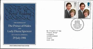 1981 Royal Wedding with Caernarfon, Gwynedd Cancellation - Picture 1 of 2