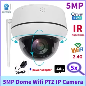 5MP Dome 2.4G Wifi PTZ IP Camera Human Tracking CCTV 2-way Audio 5X Zoom IP66 - Picture 1 of 20