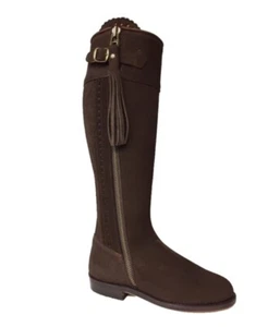 The Spanish Boot Company Damen Chocolate Wildleder Reitstiefel Größe EU 38 - Bild 1 von 12