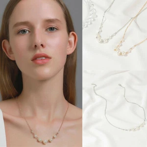 Collana Girocollo Accessori Gioielli Matrimonio Festa Catena Ciondolo Perla Donna - Foto 1 di 11