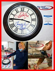 🏫 Michael J Fox Christopher Lloyd signed Back To The Future Clock Tower Beckett - Picture 1 of 8