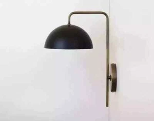 Brass Wall lamp Mid century Modern Wall Sconce Bedside Lamps Antique Light - Picture 1 of 8