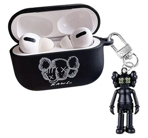 Kaws Inspired mouse X eyes AirPod Pro Case Skin Protection Black - Picture 1 of 5