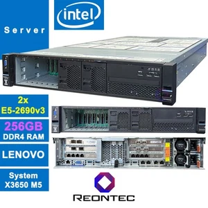 Serveur Lenovo System X3650 M5 2x Intel Xeon E5-2690V3 256GB RAM DDR4 - Afbeelding 1 van 3
