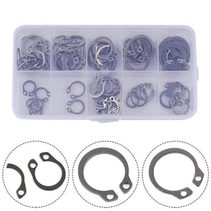 100pcs 304 Stainless Steel External Circlip/Retaining Ring Assortment 8-18mm Set - Picture 1 of 24