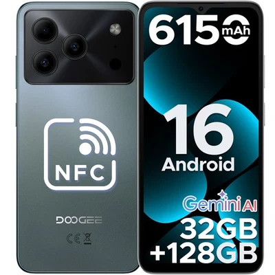 DOOGEE Note56 Pro Android 16 Smartphone 32GB+128GB 6150mAh 6,56Zoll Handy NFC AI - Bild 1 von 4