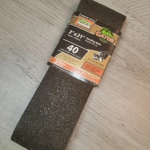 Ultra Power Gator Sanding Belt 3" x 21" Extra Coarse 40 Black Zirconium 2 Belts - Picture 1 of 5