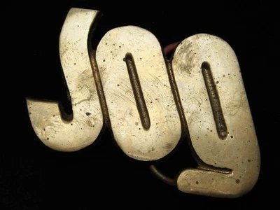 QB07106 VINTAGE DÉCADA DE 1970 RECORTE **JOG** FIVELA DE CINTO BARÃO BRONZE SÓLIDO ESPORTIVO - Imagem 1 de 2