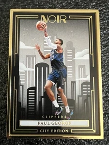 2023-24 Panini Noir #225 Paul George City Edition FOTL Holo Gold Framed #7/7 - Picture 1 of 5