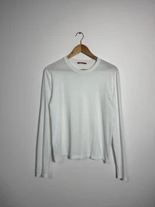 Prada Vintage Archive Red Label Langarm T-Shirt Weiß Herren Größe S - Bild 1 von 14
