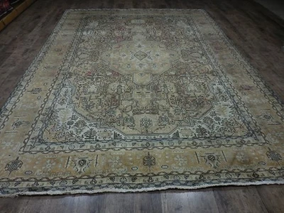 Alfombra turca vintage, alfombra turca tribal geométrica anatolia hecha a mano 8x11 pies Foto 1 de 4