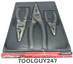 SNAP ON TOOLS USA  3PC DK TITANIUM LONG NOSE Slip Joint Pliers Set PL3LNSJCF DT - Bild 1 von 15