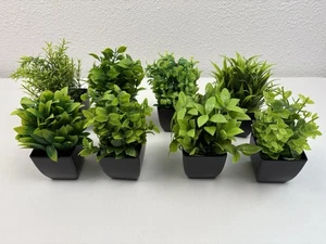 Juego de 8 plantas artificiales en macetas pequeñas plantas falsas - Imagen 1 de 5