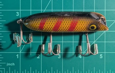 South Bend Bass-Oreno VINTAGE 4" Wooden Lure - Image 1 of 3