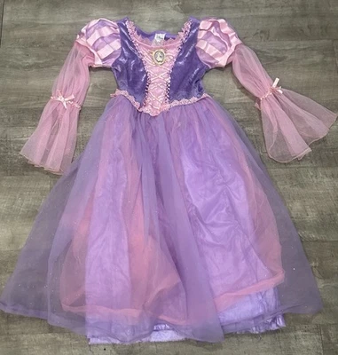 Disney Store Rapunzel Disfraz Vestido Princesa Vestir Halloween Talla 7/8 De Lujo Foto 1 de 4
