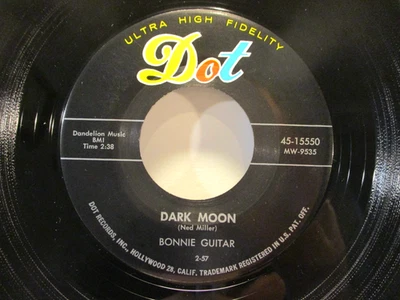 BONNIE GUITAR - Dark Moon - Original 1957 Dot Records 45 rpm - Top 40 - Image 1 of 2