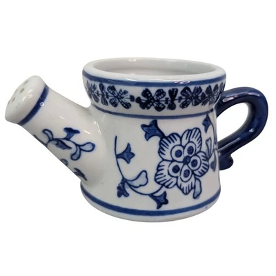 Mini baratija de cerámica floral azul blanco vintage pequeña de 2,5" Foto 1 de 4