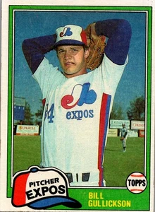 Tarjeta de béisbol única 1981 Topps #578 Bill Gullickson - Imagen 1 de 2