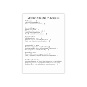 Checklist Post-it® Note Pads, Morning Routine Sticky Notes, - Picture 1 of 4