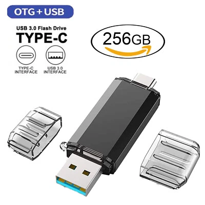 KOOTION 256GB Type C Flash Drive 2 in 1 OTG USB 3.0+USB C Memory Stick Thumb Drive