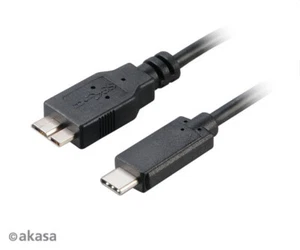 Akasa AK-CBUB29-10BK USB 3.1 Type C to Micro B Cable 1M - Picture 1 of 1