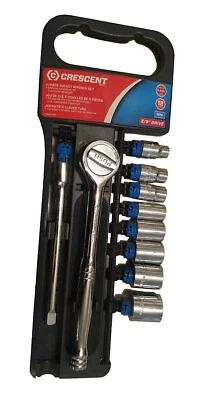 Crescent 11 Piece Socket Wrench Set, CSWS11M, 3/8” Drive MM  - Image 1 of 2