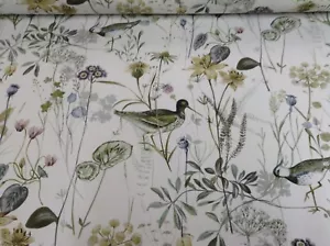 Prestigiosos textiles cortina/tela artesanal de 140 cm de salvia para aves humedales - Imagen 1 de 6