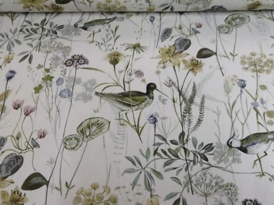 Wetlands Bird Sage Prestigious Textiles 140cm wide Curtain/Craft Fabric