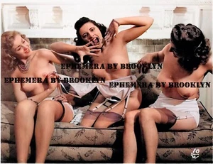 3 Pals Trying on Bras 1960s Pin up 8x10 Photo Print Gloria Marlowe - Picture 1 of 1