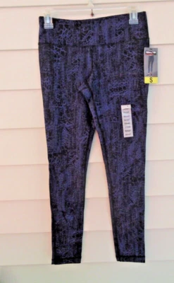 Leggings Kirkland Signature para mujer estampado púrpura/negro talla pequeña nuevos con etiqueta Foto 1 de 4