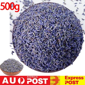 500g Organic Dried Lavender Flowers Super Blue Strong Aroma Bulk Natural Scent - Picture 1 of 8