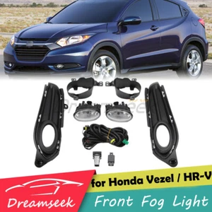 Fog Light Kit For Honda HR-V HRV Vezel 2014-2018 Lamp W/ Bezel Wiring Switch L+R - Picture 1 of 20