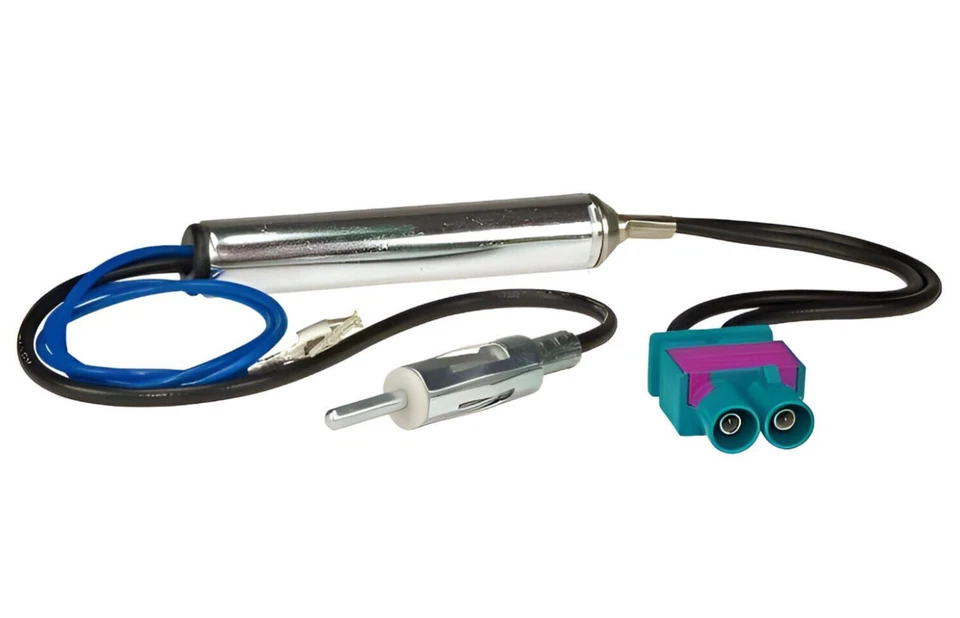 AUDI VW SEAT SKODA Antennenadapter Doppel FAKRA DIN Stecker mit Phantomspeisung - Bild 1 von 1