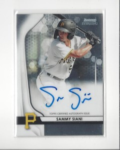 2020 Bowman Sterling Prospect Sammy Siani AUTOGRAPH Pirates