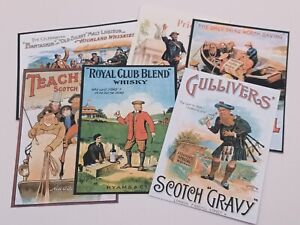 Dolls House 1:12 Scale 6 x Pub/Shop Advertising Posters (Whisky)