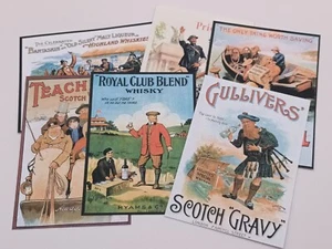 Puppenhaus Maßstab 1:12 6 x Kneipe/Laden Werbeplakate (Whisky) - Bild 1 von 7