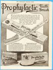 1919 Florence Manufacturing Co MA Ad Prophylactic Toothbrush Vintage Hair Brush