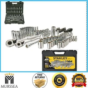SAE Metric Mechanics Tool Set 85-Piece Ratchet & Socket Sets 1/4 in. and 3/8 in - Picture 1 of 9