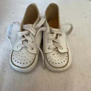 Vintage Baby Toddler Doll Suede Leather Walking Shoes Booties Size 1 Item #9c - Picture 1 of 8