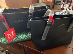 Montana West Concealed Carry Handgun large Aztec tote & small Tote NEW black - Picture 1 of 7