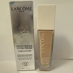 new Lancome Teint Idole Ultra Wear Care Glow Foundation BS SPF 27 #115C 1 Fl Oz - Picture 1 of 3