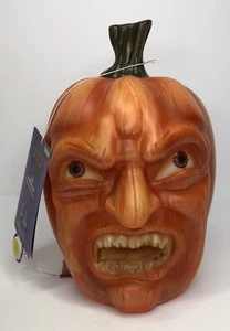 2023 Blow Mold Jack-O-Lantern Pumpkin Face Witch Human Scary Nose Teeth Eyes LED - Picture 1 of 10