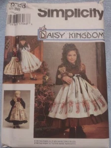 Simplicity 9723 Daisy Kingdom Girl's Dress & Apron Pattern Sz 5-8 Uncut +Extras - Picture 1 of 2