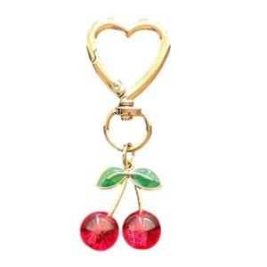 Cherrys Keychain Pendant Lovely Sturdy Metal Accessory for Bags or Car Ornament - Zdjęcie 1 z 8