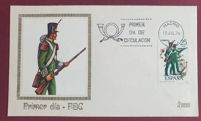 1976 FDC    Primer dia de circulacion  Infateria Ligera 1830  Mint condition - Image 1 of 4