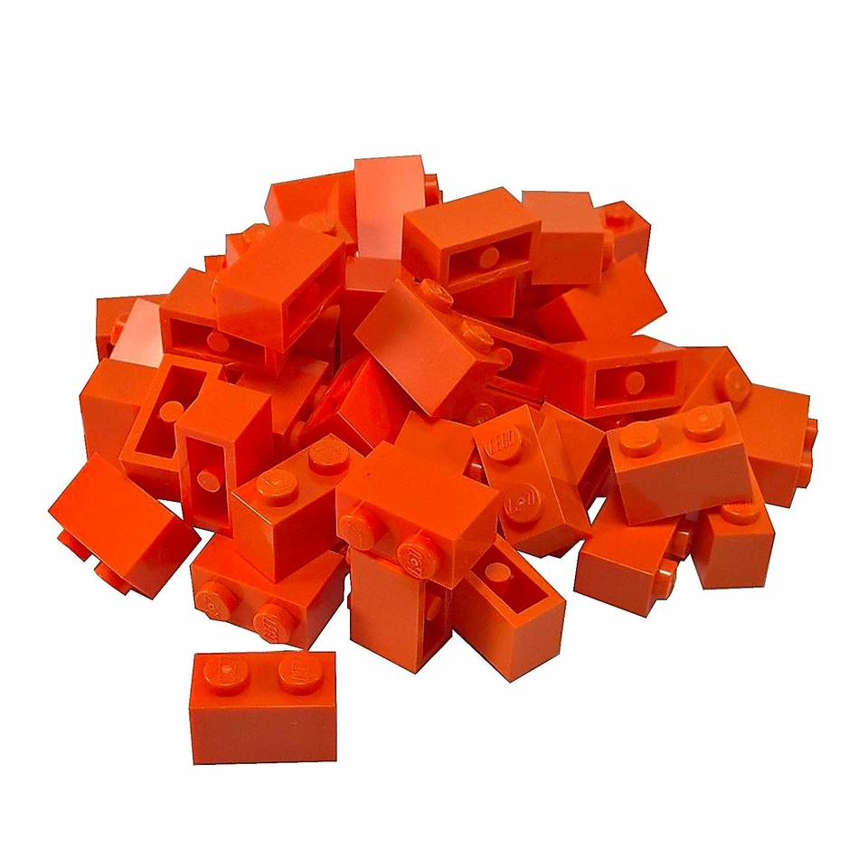 45 NEUE LEGO Brick 1 x 2 Orange - Bild 1 von 1