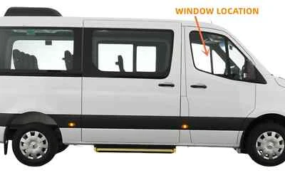 Se adapta a Mercedes Benz Sprinter 19-24 pasajero lado derecho puerta delantera ventana vidrio Foto 1 de 3