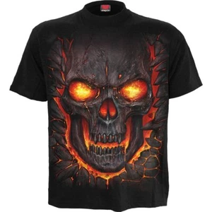 SKULL LAVA - T-shirt nera - Foto 1 di 10