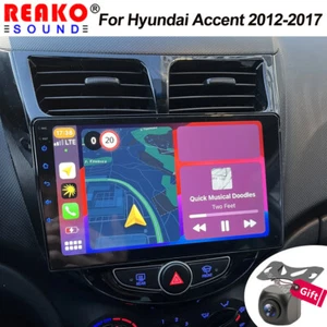 For Hyundai Accent 2012-2017 Android Apple Carplay Car Stereo BT WIFI GPS Navi - Picture 1 of 12