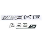 For Mercedes Benz A35s & AMG Emblems Trunk Badge Stickers Chrome